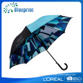 Advertising 4C inside full printed windproof golf umbrella